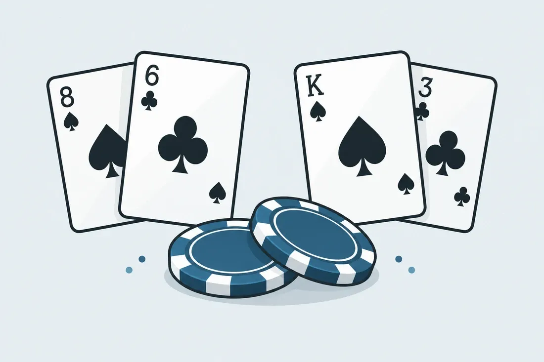 Baccarat kortspel med spelkort och marker