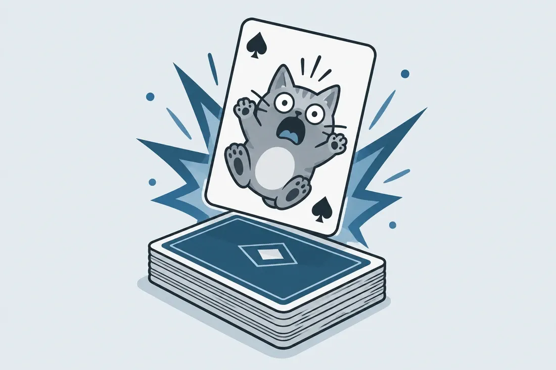 Exploding Kittens med katt och spelkort