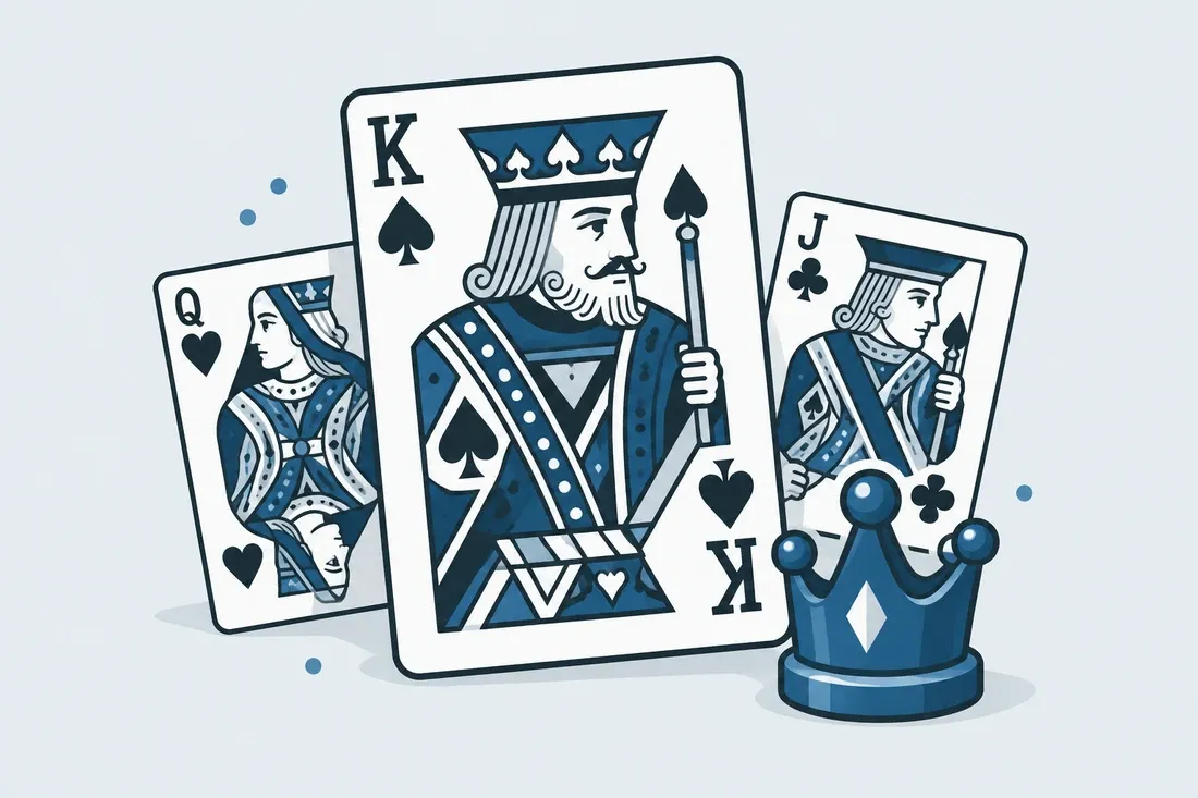 Kungen kortspel med kungakort